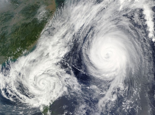 台風の暴風域